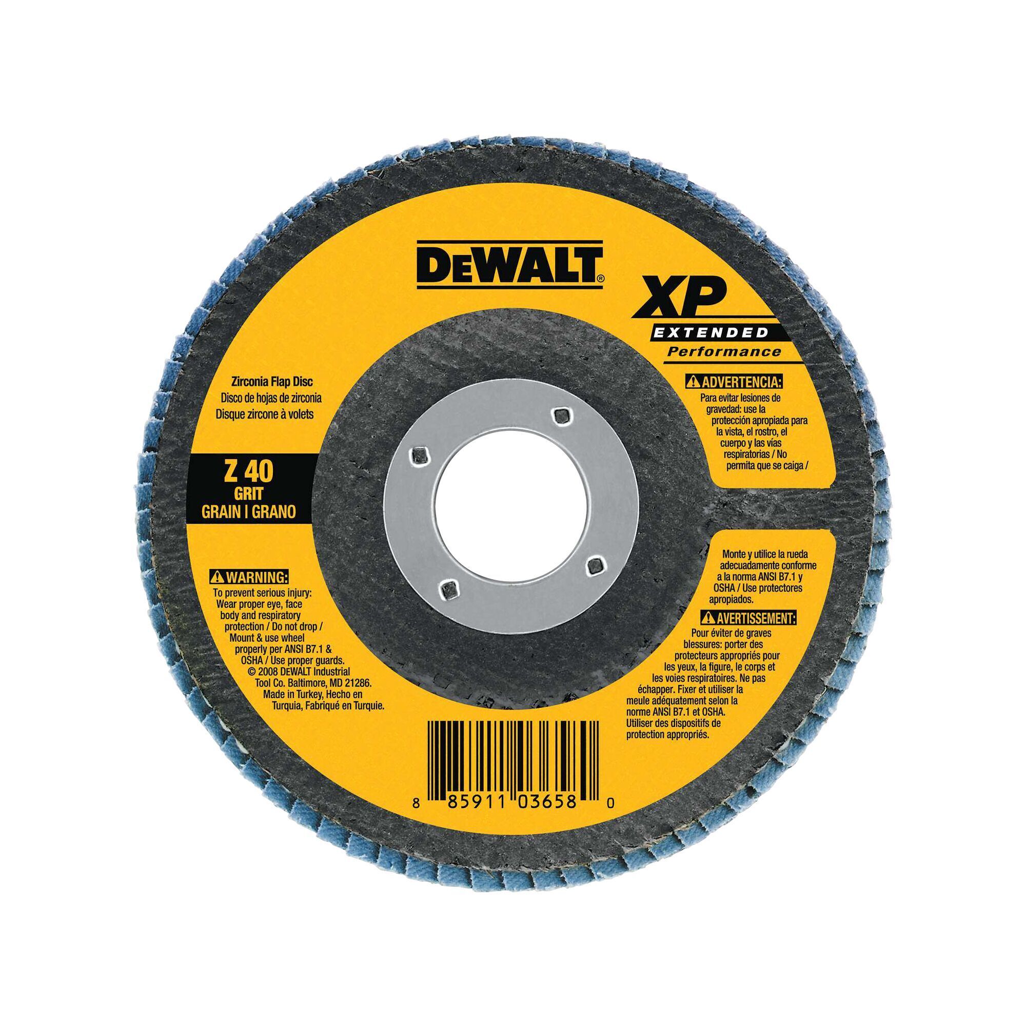 DEWALT Ceramic Flap Disc, 4-1/2in. x 7/8in., 80 Grit, Model# DW8252